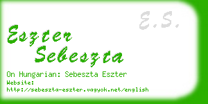 eszter sebeszta business card